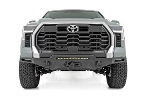Toyota Tundra Front Bumper - Rough Country - Hybrid, with Amber DRL - Black - '22-'24 Toyota Tundra Front Bumper - Rough Country - Hybrid, with Amber DRL - Black - '22-'24